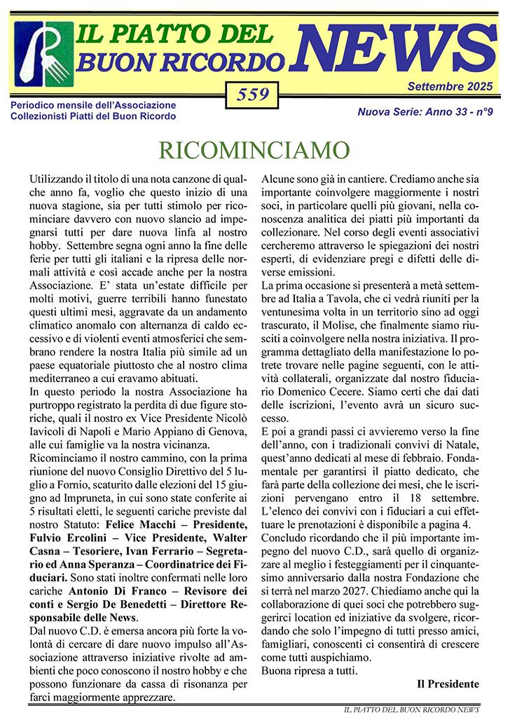 News Settembre 2025
