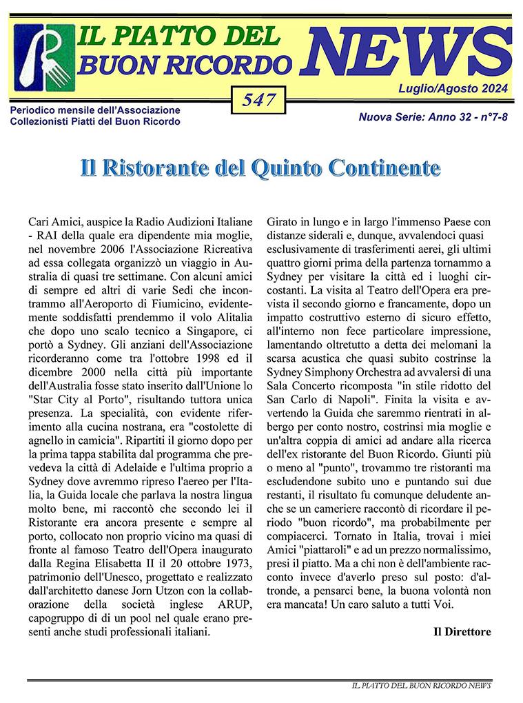 News luglio/agosto 2024